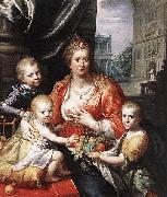 Paulus Moreelse Sophia Hedwig, Countess of Nassau Dietz, with her Three Sons. Germany oil painting artist